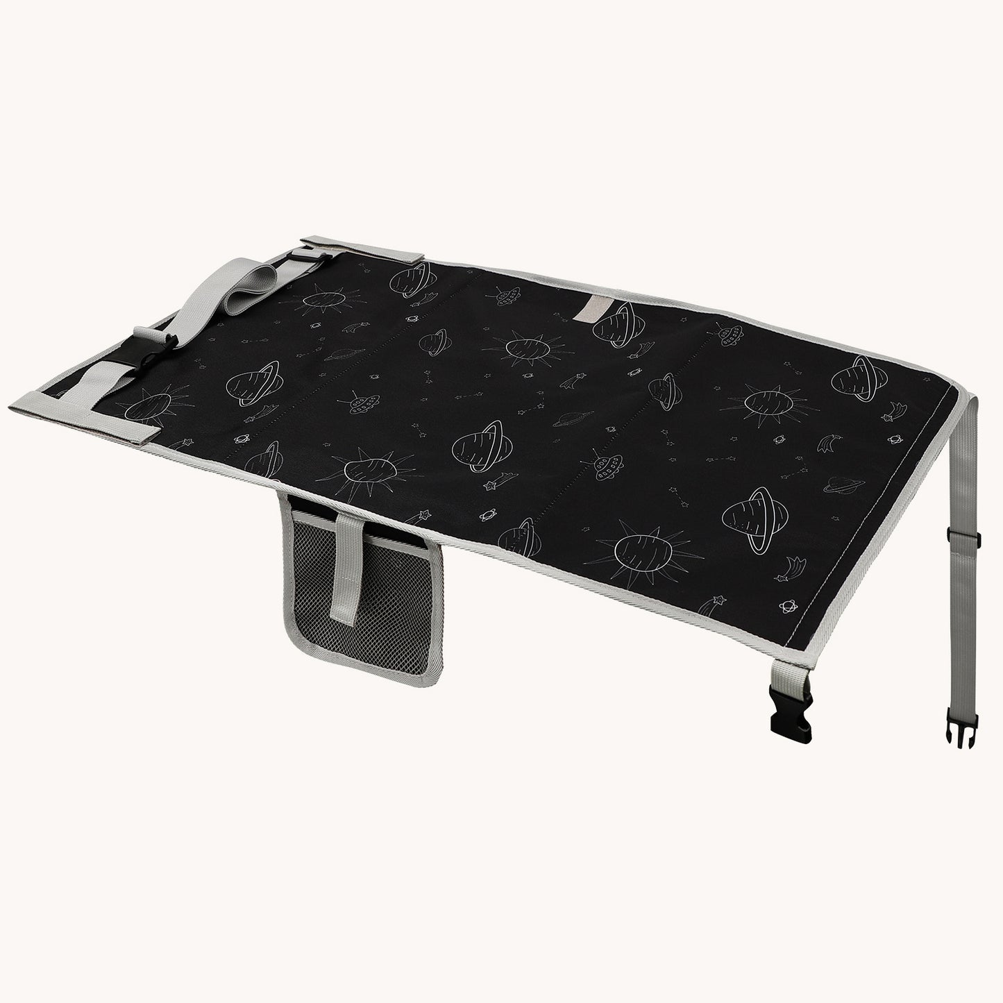 FlyBebe Airplane Travel Bed for Toddlers – Portable Children's Flight Hammock, Leg Rest Extension Pad for Economy Class, Airplane Travel Essentials (Up to 30kg, 76x44.5cm)