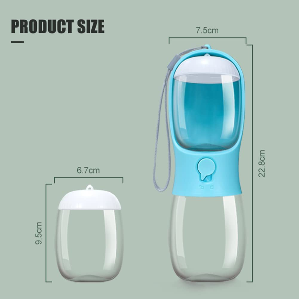2-in-1 Portable Pet Water & Food Dispenser | Travel Dog & Cat Bowl with 550ml Water Bottle & 100g Food Container