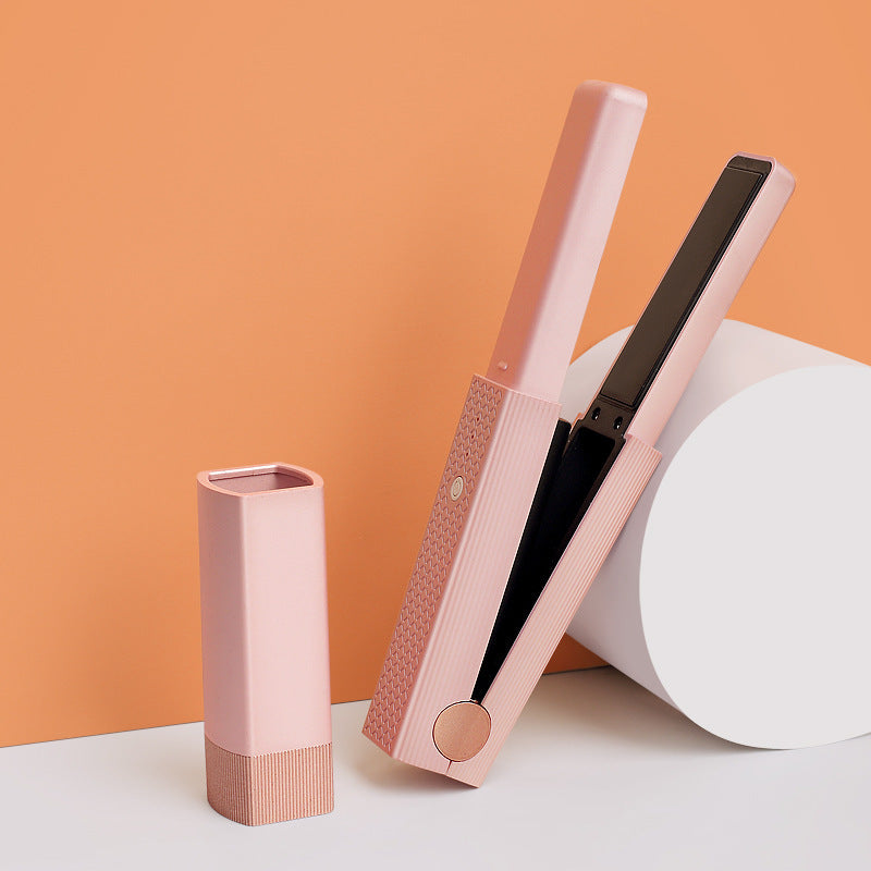 Portable straight and curling dual-use curling artifact cross-border hair straightening comb and curling iron splint that does not hurt the hair and buckles bangs straightening iron