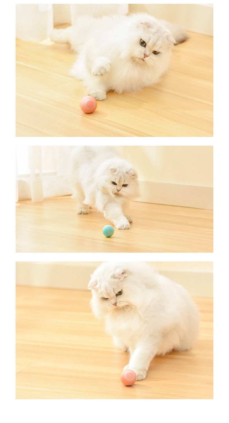 Gravity Smart Rolling Ball for Cats | Automatic Electric Moving Cat Toy with Flashing Light | Interactive Teaser Ball with Smart Sensor