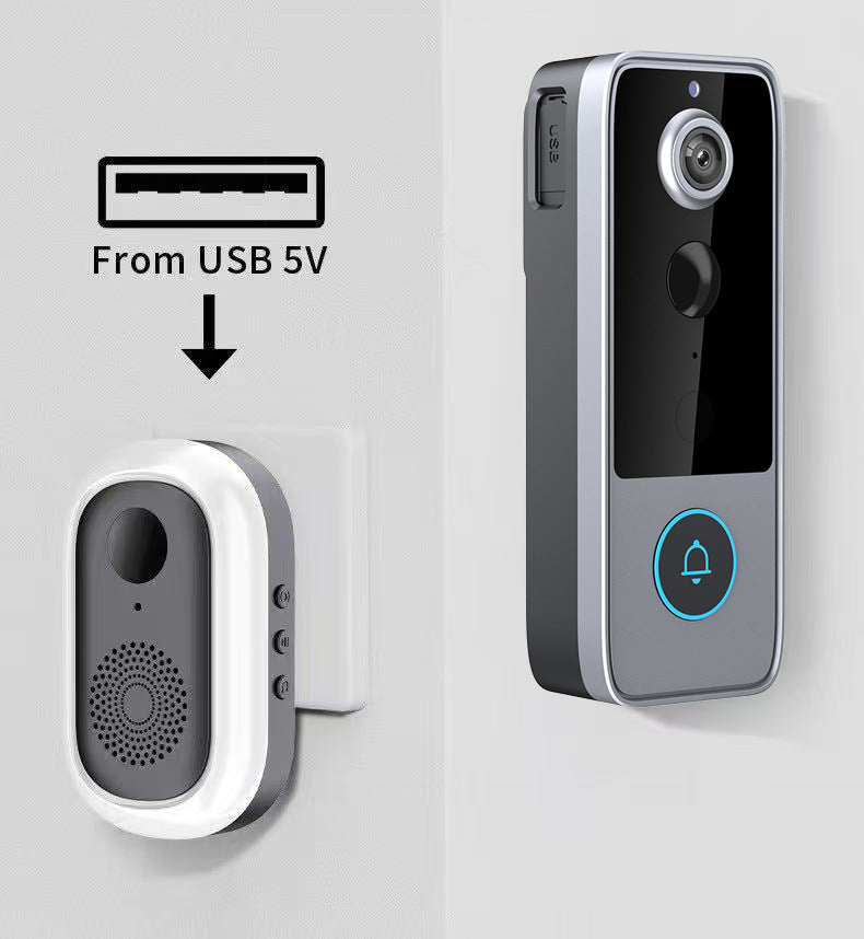 Smart WiFi Video Doorbell - Wireless Security Camera with Motion Detection & Two-Way Talk