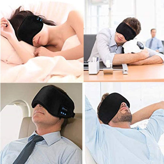 Bluetooth 5.0 Sleep Eye Mask | Wireless Music & Sleep Aid Mask | Smart Shading for Travel & Nap | Built-in Stereo Speakers