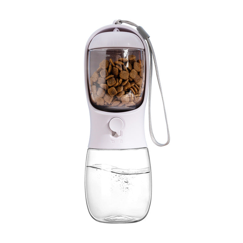 2-in-1 Portable Pet Water & Food Dispenser | Travel Dog & Cat Bowl with 550ml Water Bottle & 100g Food Container