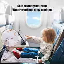 FlyBebe Airplane Travel Bed for Toddlers – Portable Children's Flight Hammock, Leg Rest Extension Pad for Economy Class, Airplane Travel Essentials (Up to 30kg, 76x44.5cm)