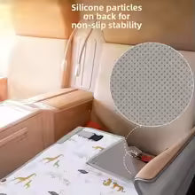 FlyBebe Airplane Travel Bed for Toddlers – Portable Children's Flight Hammock, Leg Rest Extension Pad for Economy Class, Airplane Travel Essentials (Up to 30kg, 76x44.5cm)