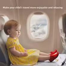 FlyBebe Airplane Travel Bed for Toddlers – Portable Children's Flight Hammock, Leg Rest Extension Pad for Economy Class, Airplane Travel Essentials (Up to 30kg, 76x44.5cm)