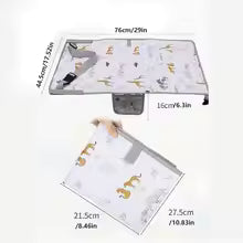 FlyBebe Airplane Travel Bed for Toddlers – Portable Children's Flight Hammock, Leg Rest Extension Pad for Economy Class, Airplane Travel Essentials (Up to 30kg, 76x44.5cm)