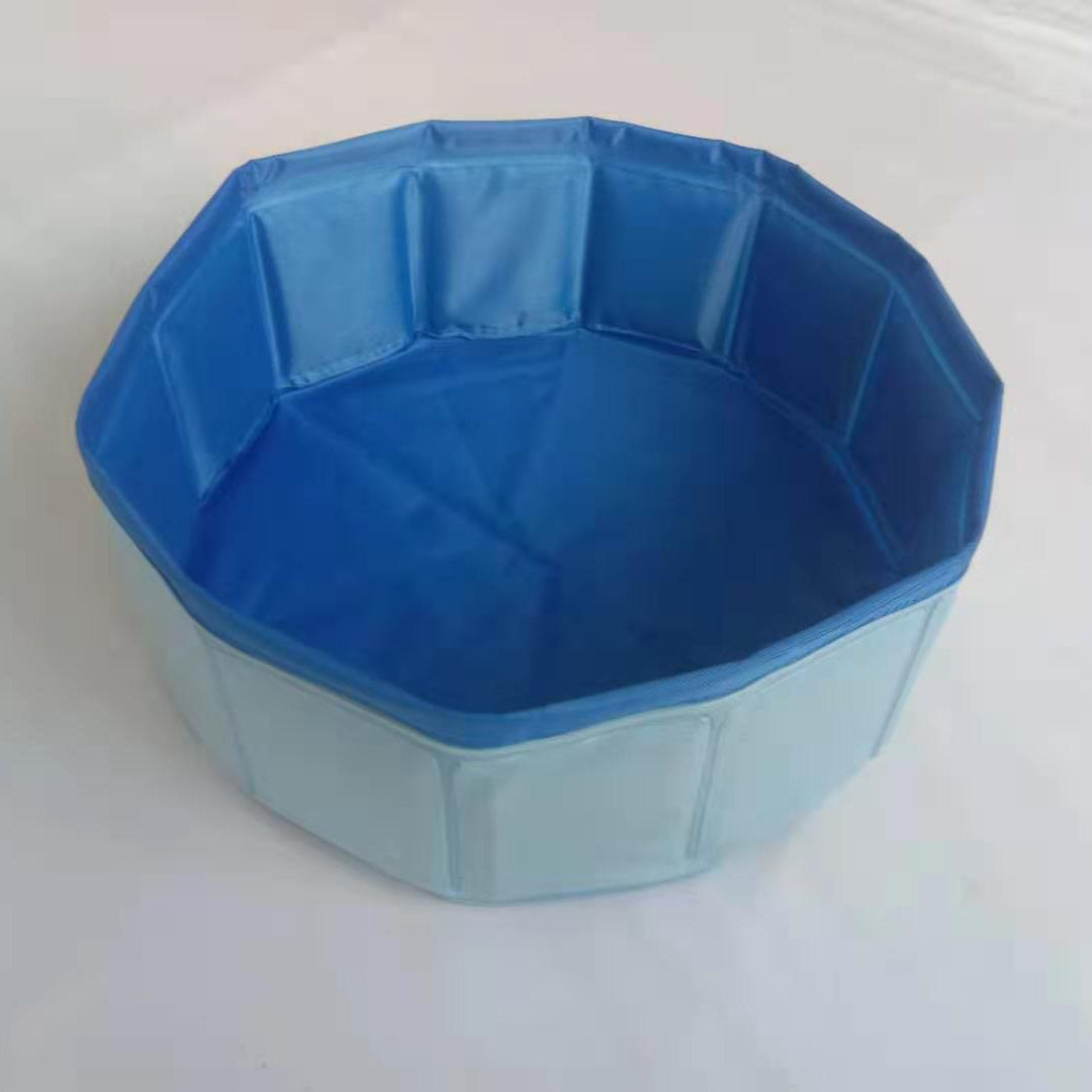 Blue pet pool on a white background