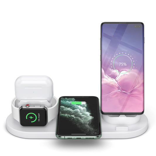 SHOW WISH 4th Generation 6-in-1 Mobile Phone Wireless Charger Desktop Wireless Charger Stand Wireless Fast Charge