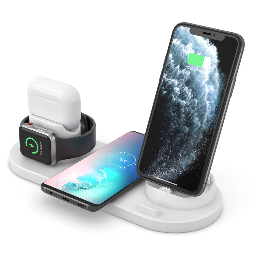 SHOW WISH 4th Generation 6-in-1 Mobile Phone Wireless Charger Desktop Wireless Charger Stand Wireless Fast Charge
