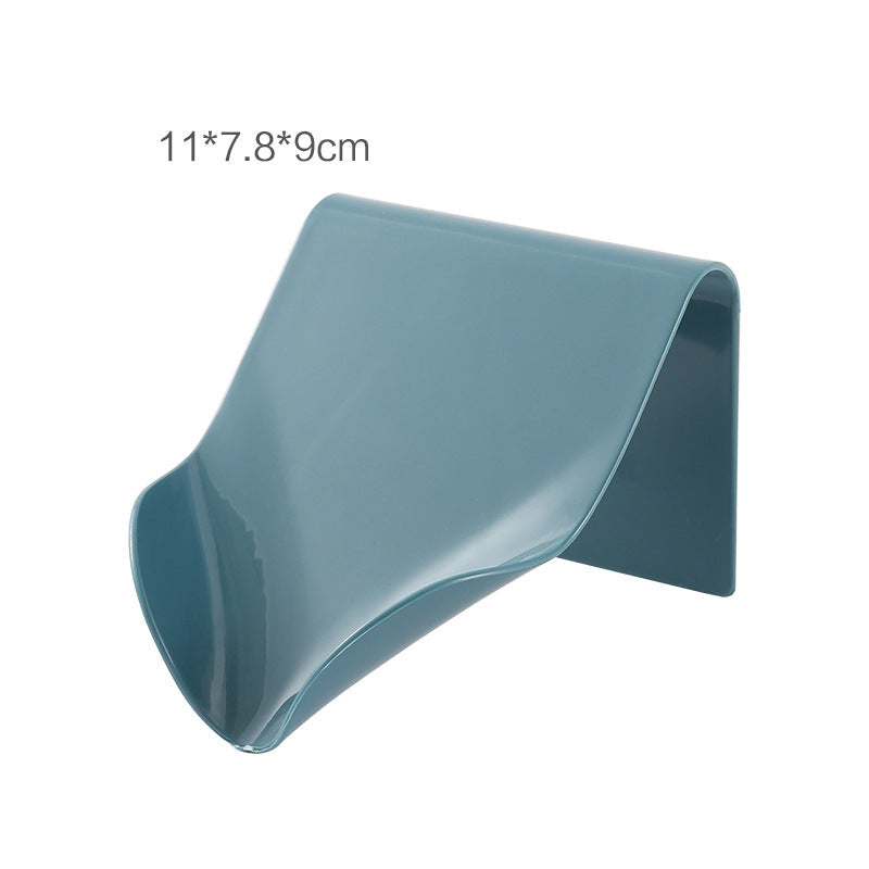 Wall Mounted Soap Holder Bathroom Shower Soap Dish Tray Plastic Soap Box Kitchen Sponge Holder Drain Rack Bathroom Organizer