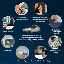 Cheerdots AI Smart Split Air Mouse | Voice Control, Laser Pointer & Wireless Charging