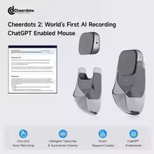 Cheerdots AI Smart Split Air Mouse | Voice Control, Laser Pointer & Wireless Charging