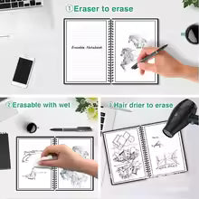 Newyes A4 Smart Reusable Notebook | APP Cloud Backup & OCR Digital Notebook | Erasable Drawing Pad for Business, Study & Creative Doodling