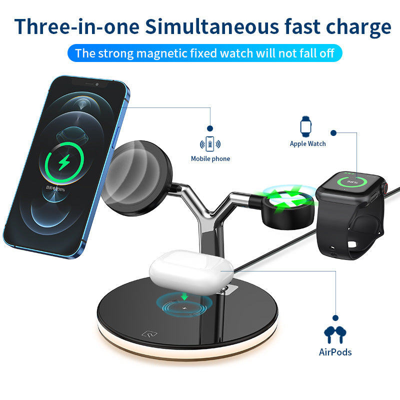 New MagSafe Wireless Charger 25W 3-in-1 Magnetic Wireless Charger Patent Source Factory