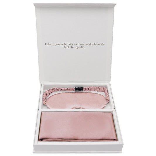 Silk gift eye mask pillowcase two-piece set simple travel holiday gift business gift box set
