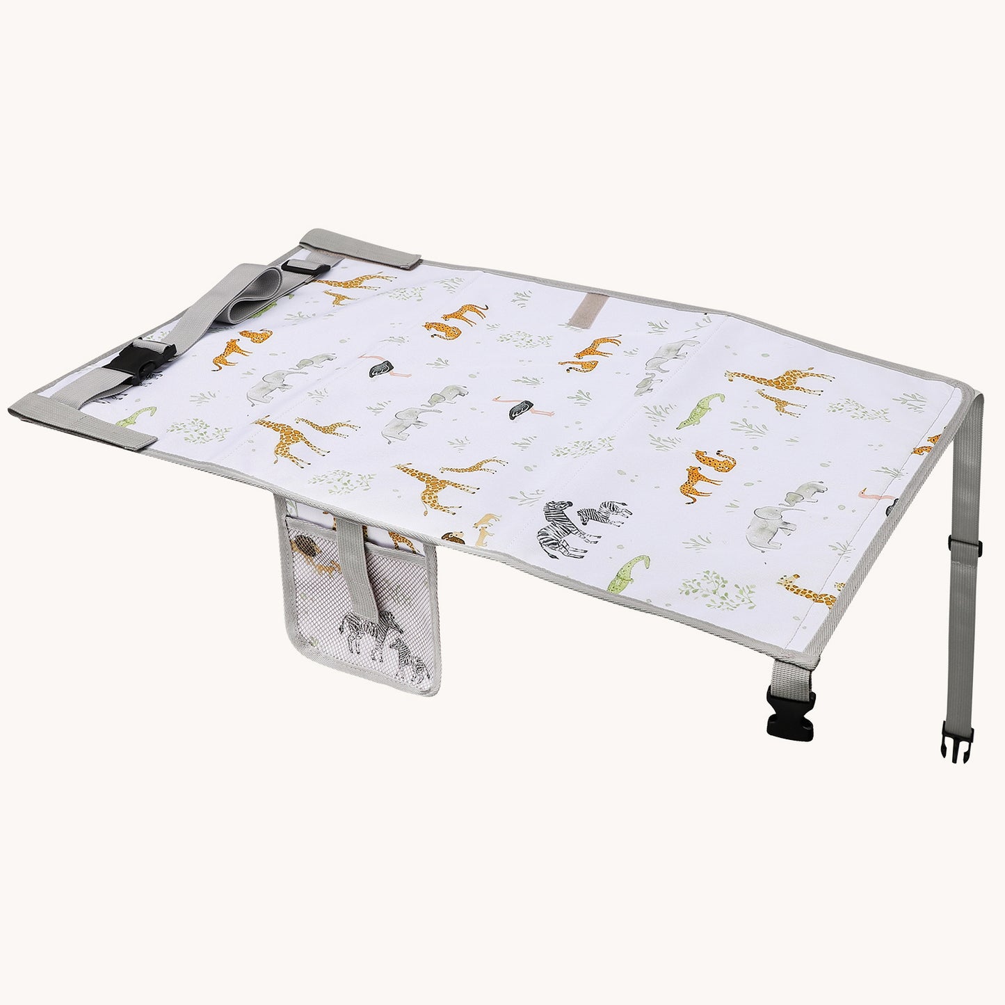 FlyBebe Airplane Travel Bed for Toddlers – Portable Children's Flight Hammock, Leg Rest Extension Pad for Economy Class, Airplane Travel Essentials (Up to 30kg, 76x44.5cm)