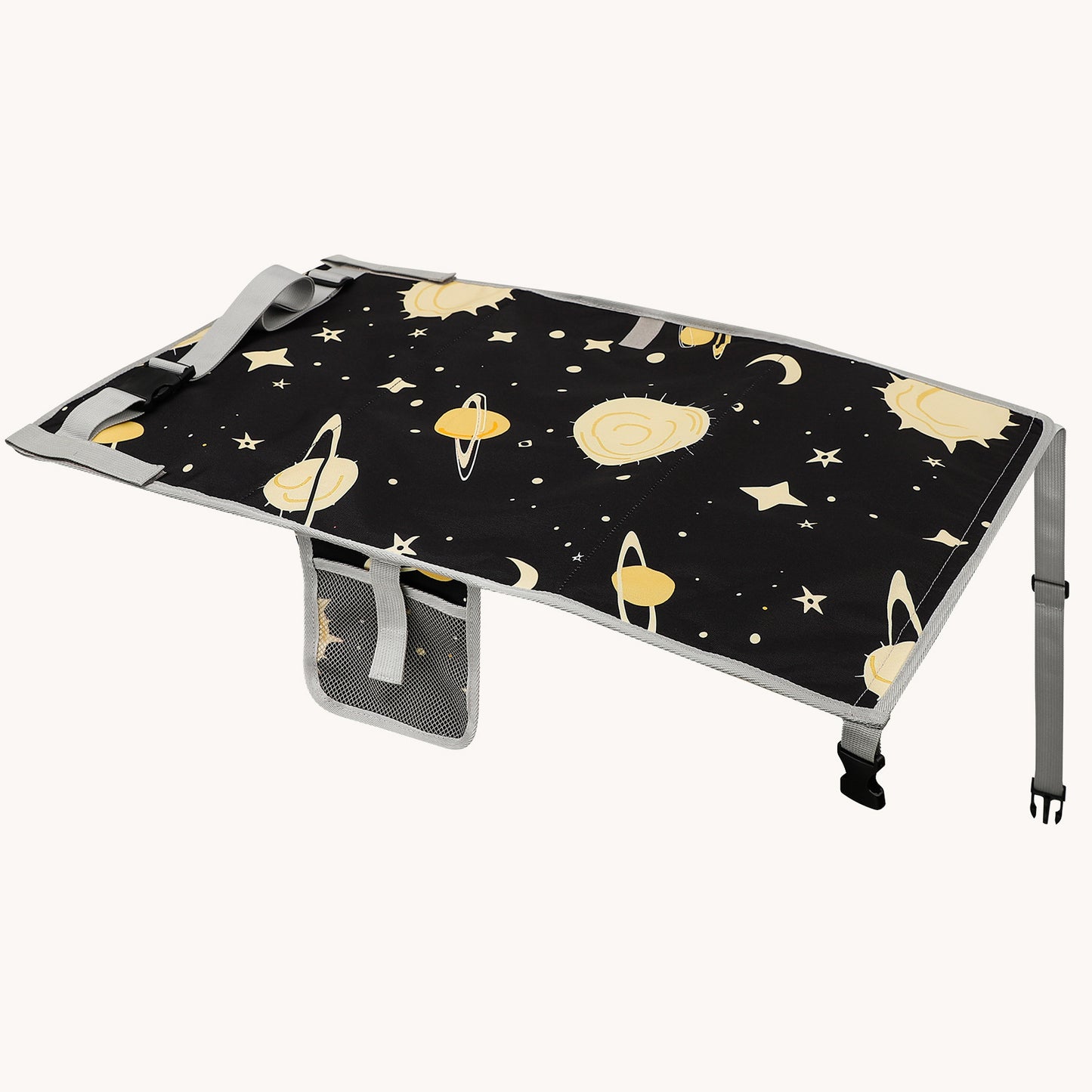 FlyBebe Airplane Travel Bed for Toddlers – Portable Children's Flight Hammock, Leg Rest Extension Pad for Economy Class, Airplane Travel Essentials (Up to 30kg, 76x44.5cm)