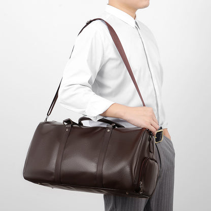 2025 new PU fitness sports bag men's and women's luggage travel bag large capacity single shoulder crossbody hand luggage bag
