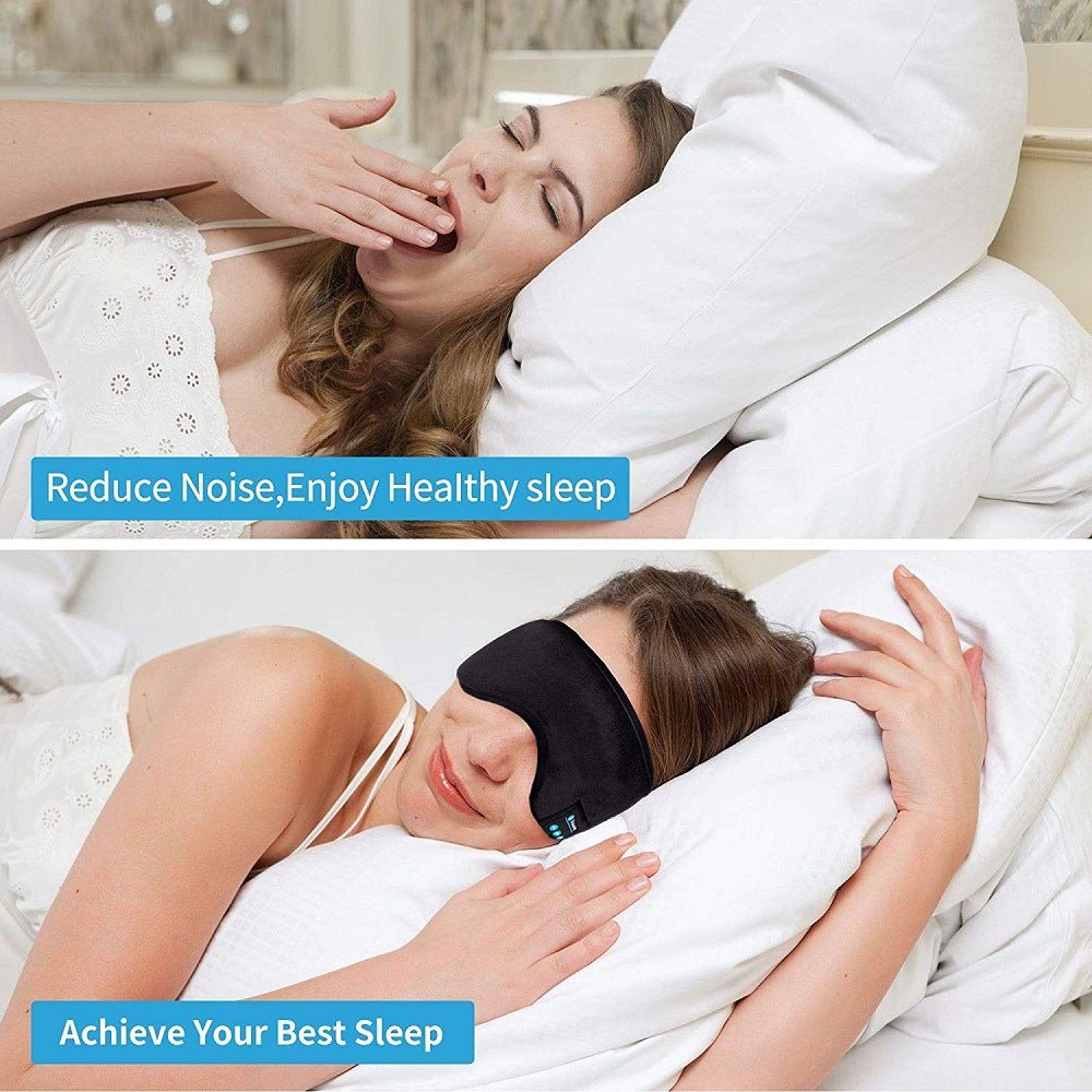 Bluetooth 5.0 Sleep Eye Mask | Wireless Music & Sleep Aid Mask | Smart Shading for Travel & Nap | Built-in Stereo Speakers