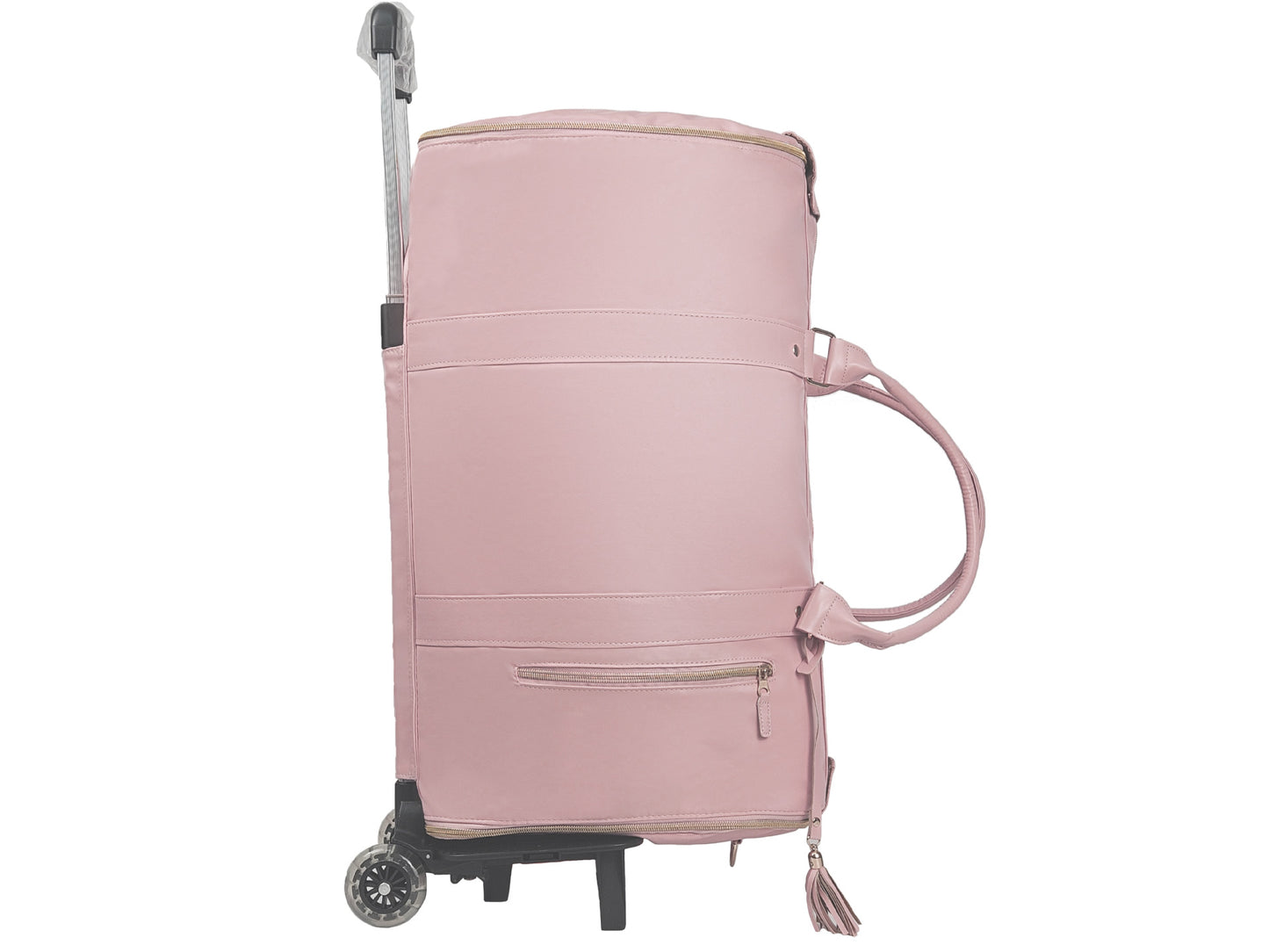 Ready-to-ship PU trolley suit Duffel luggage bag hand-held single shoulder waterproof wear-resistant large capacity travel bag