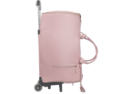 Ready-to-ship PU trolley suit Duffel luggage bag hand-held single shoulder waterproof wear-resistant large capacity travel bag