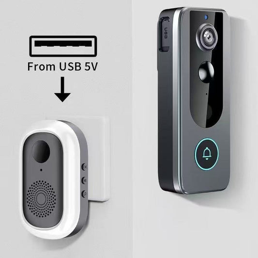 Smart WiFi Video Doorbell - Wireless Security Camera with Motion Detection & Two-Way Talk